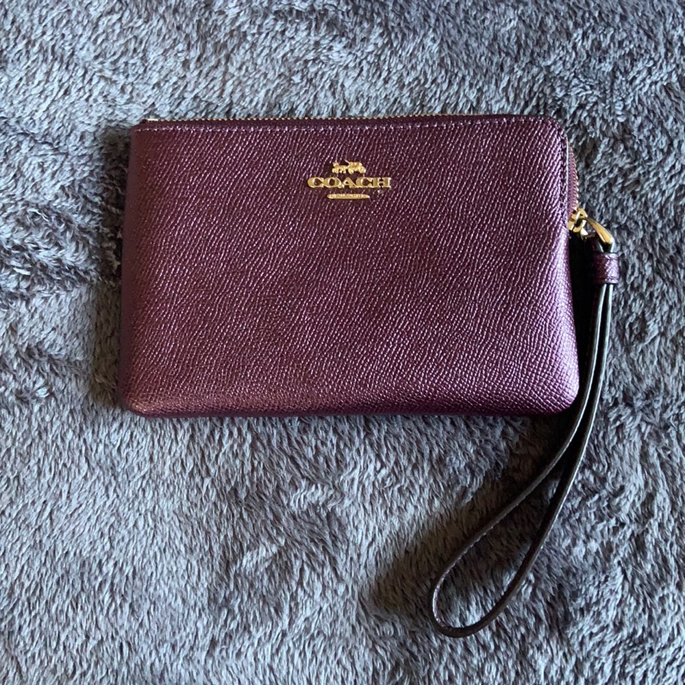 Coach purple wristlet
